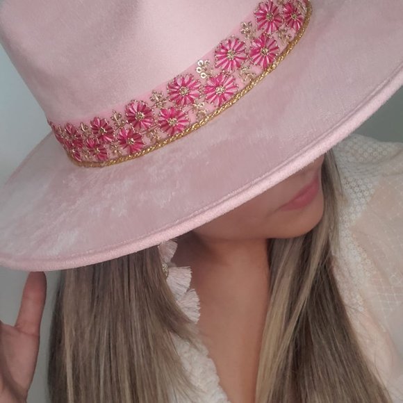 NEW! Light Pink Suede Hat